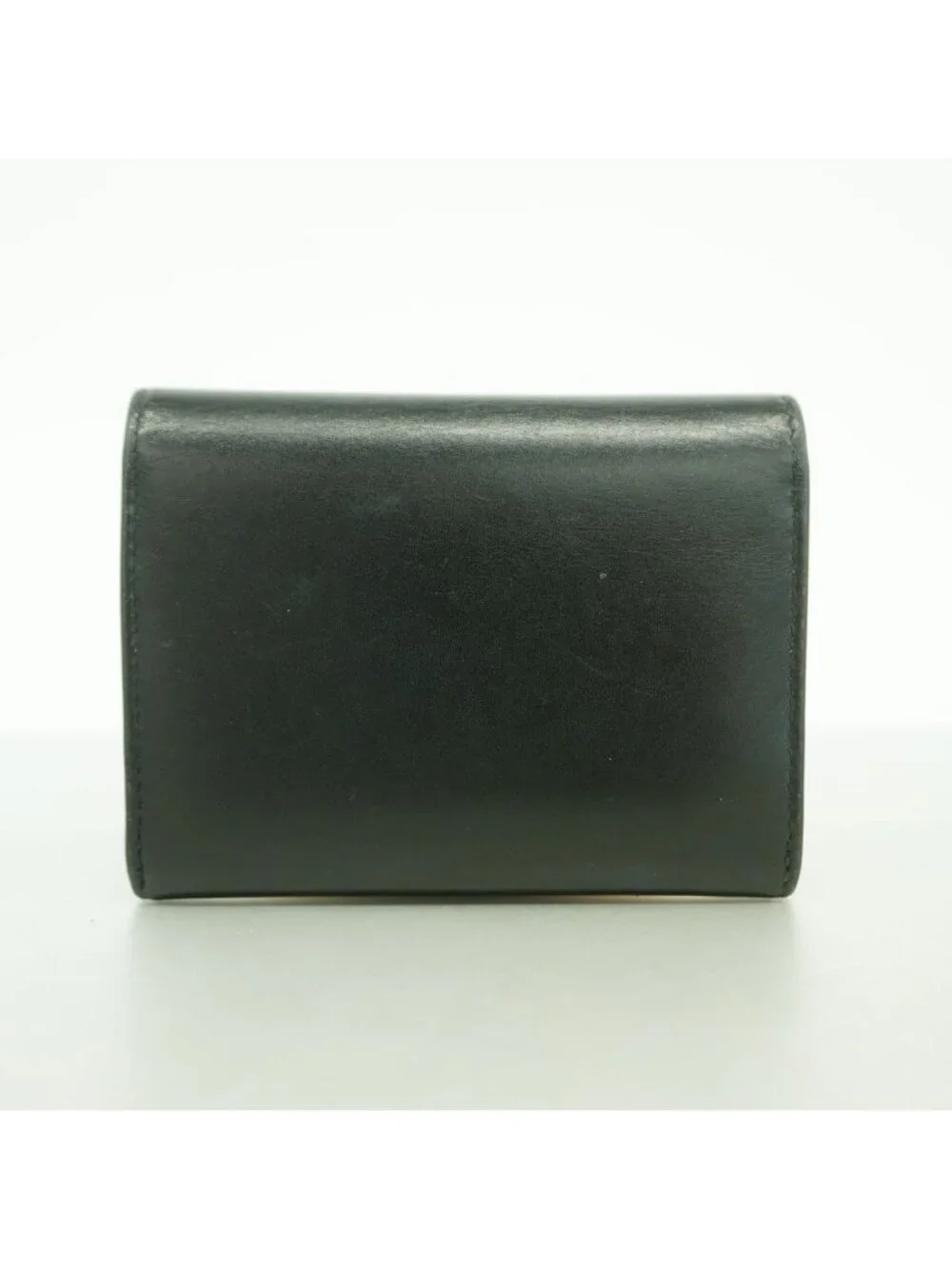 Cartier Coin Case Leather Black Gold